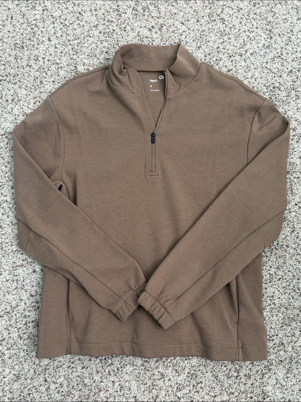 GapFit Brown Quarter-Zip Pullover Sweater